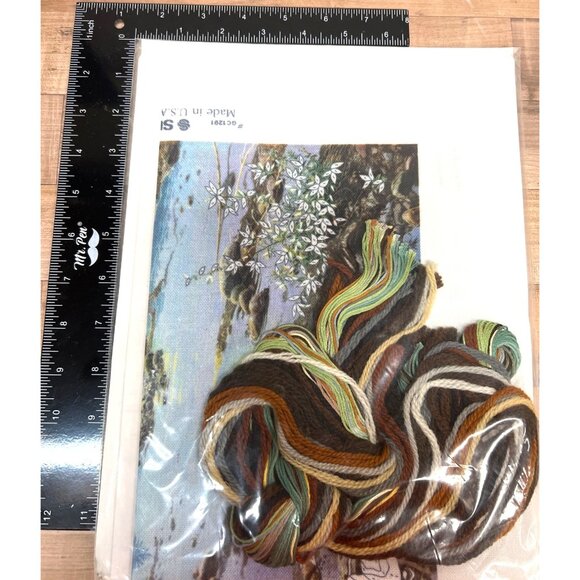 Sunset Spring On The River Crewel Embroidery Kit Eagle Landscape John Pitcher - Picture 4 of 4